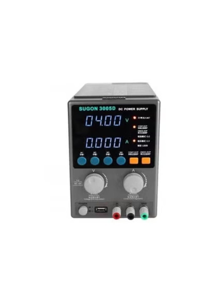 مزود طاقة تيار مستمر SUGON 3005D، 30 فولت، 5 أمبير، قابل للتعديل، مزود بمؤشر LED